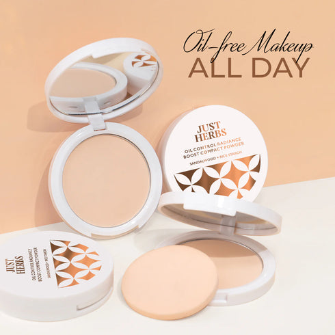 Just Herbs Oil Control Radiance Boost Compact Powder